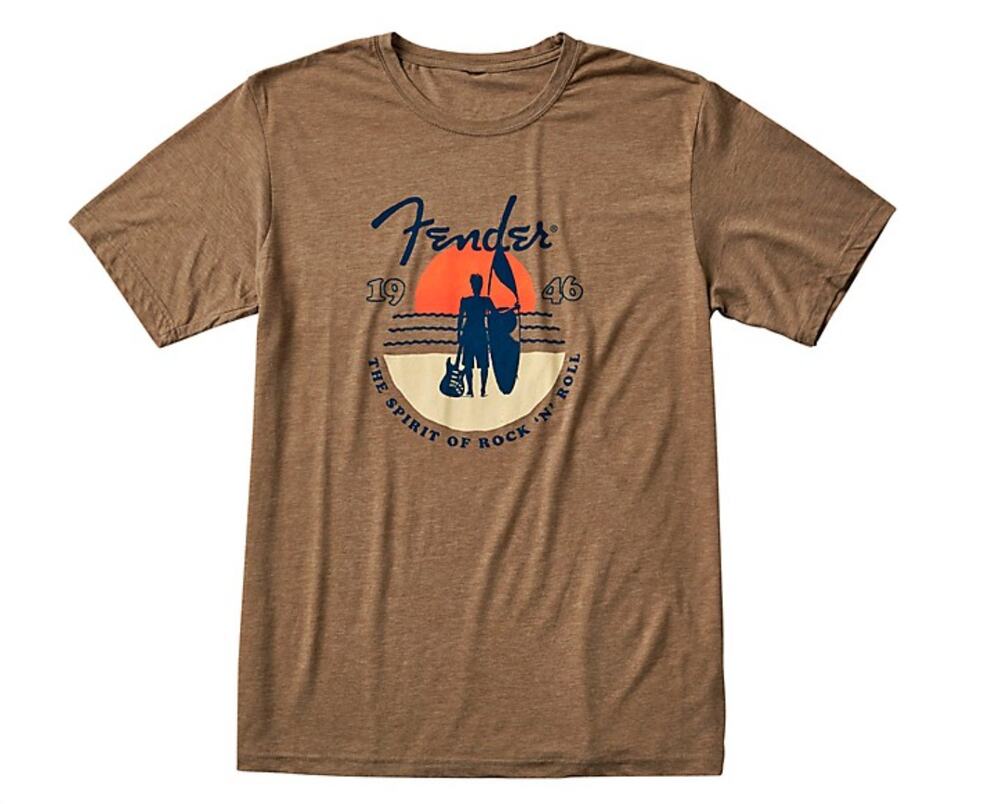 Fender Sunset Spirit T-Shirt Large Olive